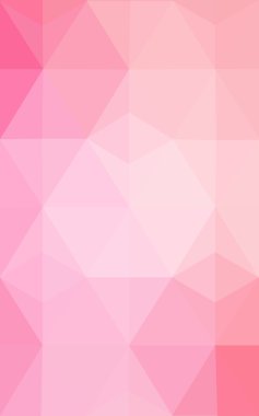 Üçgenler ve degrade origami tarzında oluşan pembe poligonal tasarım deseni.