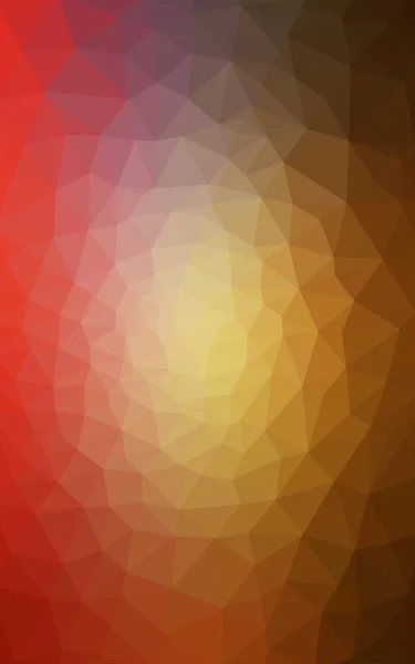 Mehrfarbiges rotes, gelbes, orangefarbenes polygonales Muster, das aus Dreiecken und einem Farbverlauf im Origami-Stil besteht. — Stockfoto