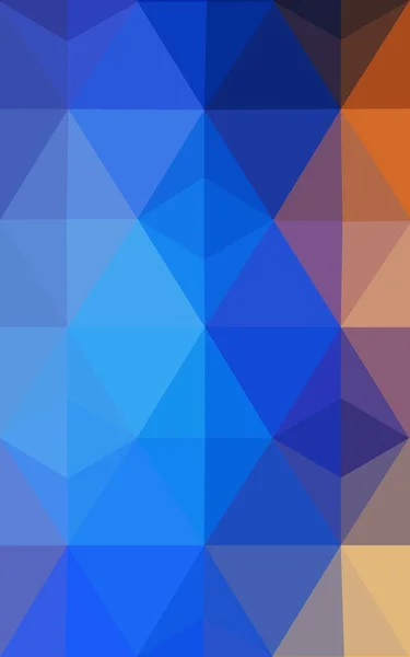 Vícebarevná modré, žluté, oranžové polygonální návrhový vzor, který se skládají z trojúhelníků a gradient v origami stylu. — Stock fotografie