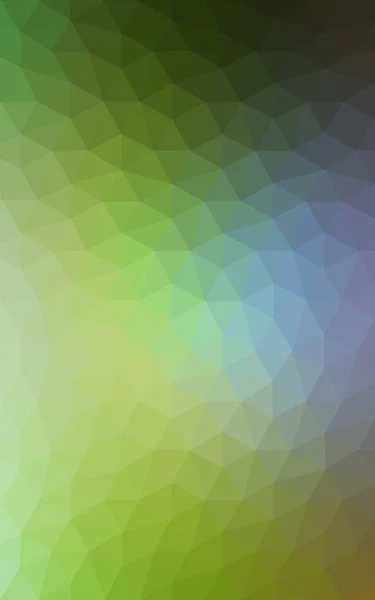 Mehrfarbiges grünes, blaues polygonales Muster, das aus Dreiecken und Farbverlauf im Origami-Stil besteht. — Stockfoto