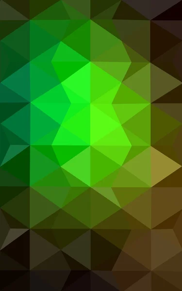 Dark green polygonal design pattern, which consist of triangles and gradient in origami style.