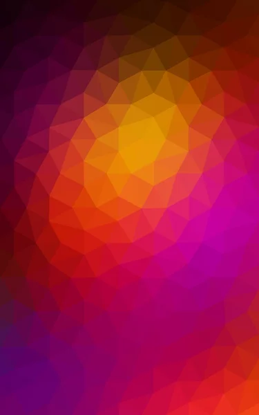 삼각형 및 그라데이션 종이 접기 스타일에서로 구성 된 멀티 컬러 어두운 핑크, 레드, 오렌지 다각형 디자인 패턴. — 스톡 사진