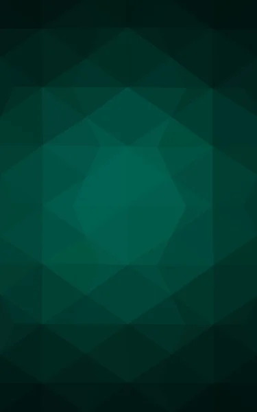 Dark green polygonal design pattern, which consist of triangles and gradient in origami style. — Stock Photo, Image