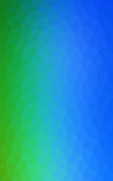 Többszínű, zöld, kék, sokszögű tervezési minta, amely áll a háromszögek és átmenet, origami stílusban. — Stock Fotó