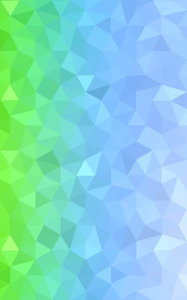 Multicolor green, blue polygonal design pattern, which consist of triangles and gradient in origami style.