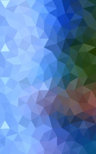 Multicolor green, blue polygonal design pattern, which consist of triangles and gradient in origami style.