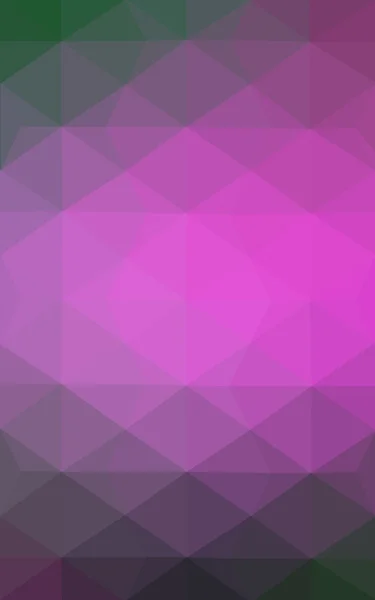 Multicolore rosa, modello di disegno poligonale verde, che consiste di triangoli e gradiente in stile origami . — Foto Stock