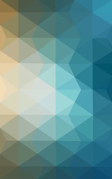 三角形と折り紙スタイルの勾配から成っている多色の青、黄色、オレンジ色の多角形デザイン パターン. — ストック写真