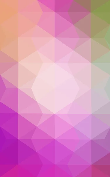 三角形と折り紙スタイルの勾配から成っている多色ピンク、緑の多角形のデザイン パターン. — ストック写真