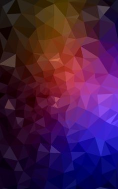 Üçgenler ve degrade origami tarzı oluşur çok renkli koyu pembe, kırmızı, turuncu poligonal tasarım deseni.