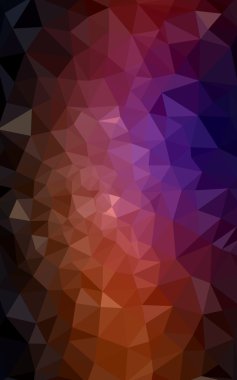 Üçgenler ve degrade origami tarzı oluşur çok renkli koyu pembe, kırmızı, turuncu poligonal tasarım deseni.