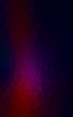 Üçgenler ve degrade origami tarzı oluşur çok renkli koyu pembe, kırmızı, turuncu poligonal tasarım deseni.