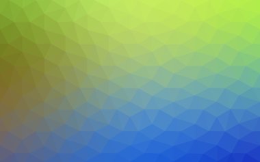 Üçgenler ve degrade origami tarzı oluşur çok renkli yeşil, mavi köşeli tasarım deseni.