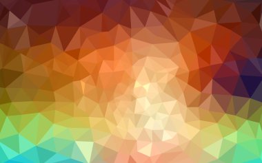 Üçgenler ve degrade origami tarzı oluşur çok renkli kırmızı, yeşil köşeli tasarım deseni.