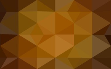 Üçgenler ve degrade origami tarzında oluşan koyu turuncu poligonal tasarım deseni.