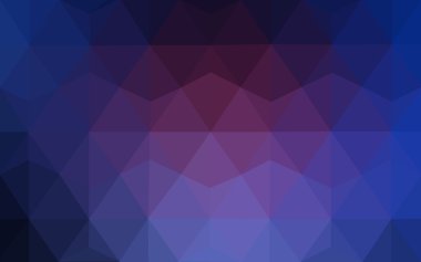 Üçgenler ve degrade origami tarzı oluşur çok renkli koyu pembe, mavi köşeli tasarım deseni.