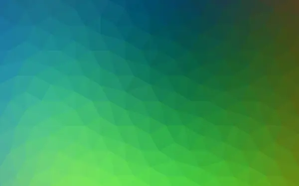 Multicolor grön, blå polygonal designmönster, som består av trianglar och lutningen i origami stil. — Stock vektor
