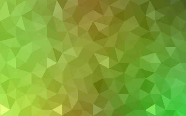 Modello di disegno poligonale multicolore verde, giallo, arancione, composto da triangoli e gradienti in stile origami . — Vettoriale Stock