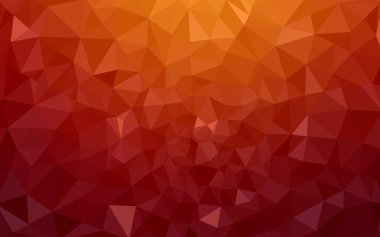 Üçgenler ve degrade origami tarzı oluşur çok renkli koyu kırmızı, sarı, turuncu poligonal tasarım deseni.