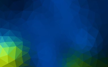 Üçgenler ve degrade origami tarzı oluşur çok renkli koyu yeşil, mavi köşeli tasarım deseni.