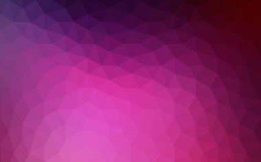 Üçgenler ve degrade origami tarzında oluşan koyu pembe poligonal tasarım deseni.