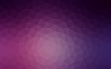 Üçgenler ve degrade origami tarzında oluşan koyu pembe poligonal tasarım deseni.