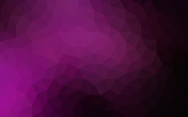 Üçgenler ve degrade origami tarzında oluşan koyu pembe poligonal tasarım deseni.