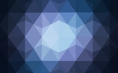 Üçgenler ve degrade origami tarzında oluşan koyu mor kenarlı tasarım deseni.