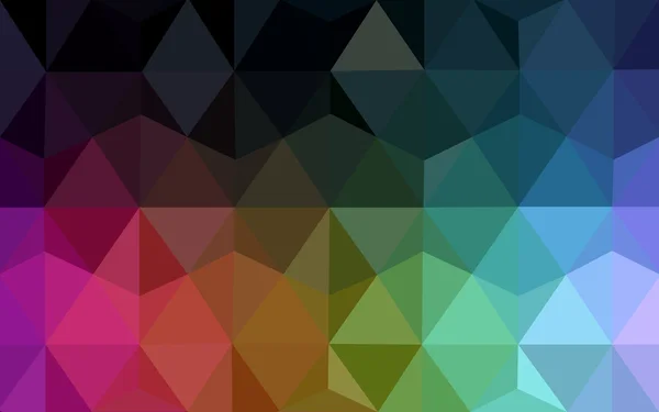 Patrón de diseño poligonal oscuro multicolor, que consiste en triángulos y gradiente en estilo origami . — Vector de stock