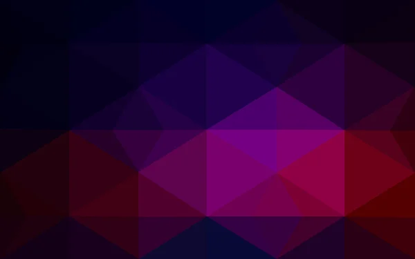 Πολύχρωμη σκούρο ροζ, κόκκινο, πορτοκαλί πολυγωνικό design pattern, που αποτελείται από τρίγωνα και κλίση στο στυλ του origami. — Διανυσματικό Αρχείο