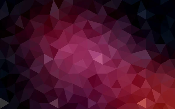 Modello di disegno poligonale rosa scuro, che consiste di triangoli e gradiente in stile origami . — Vettoriale Stock