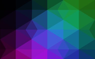 Üçgenler ve degrade origami tarzı oluşur çok renkli koyu poligonal tasarım deseni.