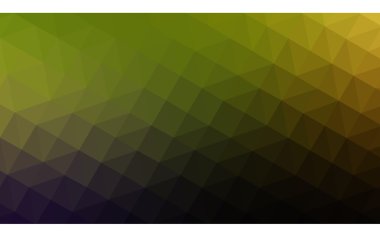 Üçgenler ve degrade origami tarzı oluşur çok renkli koyu yeşil, sarı, turuncu poligonal tasarım deseni.