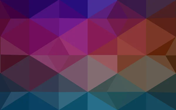 Multicolor donkere veelhoekige ontwerppatroon, die bestaan uit driehoeken en verloop in origami stijl. — Stockvector