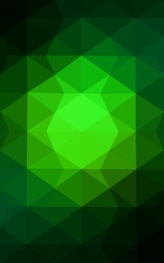 Üçgenler ve degrade origami tarzı oluşur koyu yeşil köşeli tasarım deseni.