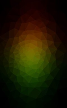 Üçgenler ve degrade origami tarzı oluşur çok renkli koyu kırmızı, yeşil köşeli tasarım deseni.