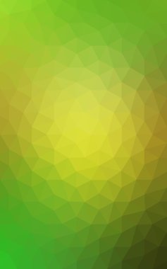 Üçgenler ve degrade origami tarzı oluşur çok renkli yeşil, sarı, turuncu poligonal tasarım deseni.