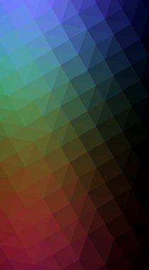 Oluşan çok renkli koyu poligonal tasarım illüstrasyon 