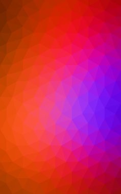 Üçgenler ve degrade origami tarzı oluşur çok renkli koyu pembe, kırmızı, turuncu poligonal tasarım deseni.