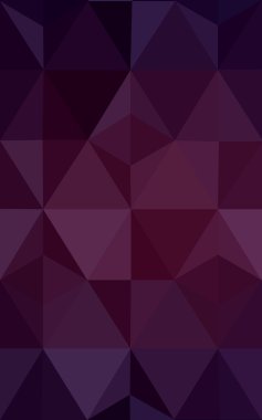 Üçgenler ve degrade origami tarzında oluşan koyu mor kenarlı tasarım deseni.