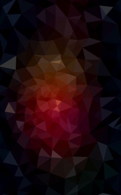 Üçgenler ve degrade origami tarzı oluşur çok renkli koyu kırmızı, sarı, turuncu poligonal tasarım deseni.