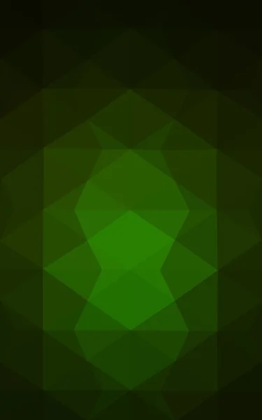 Dark green polygonal design pattern, which consist of triangles and gradient in origami style. — Stock Photo, Image