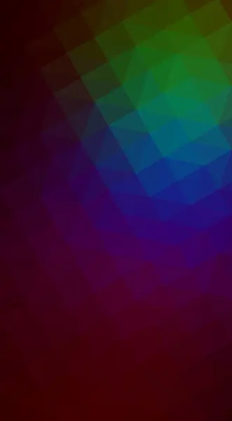 Ilustração de design poligonal escuro multicolorido, que consiste em — Fotografia de Stock