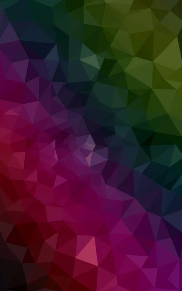Multicolor donker roze, groen veelhoekige ontwerppatroon, die bestaan uit driehoeken en verloop in origami stijl. — Stockfoto