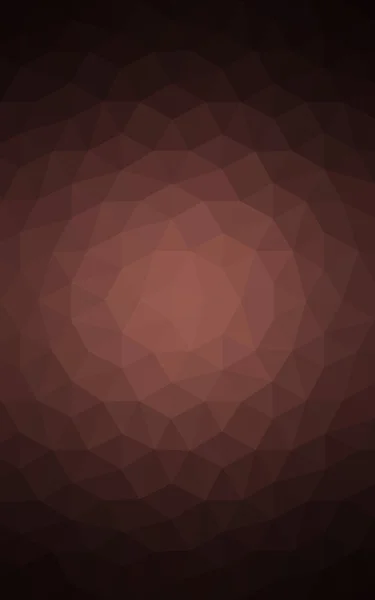 三角形と折り紙スタイルの勾配から成っている多色暗いピンク、赤、オレンジ色の多角形デザイン パターン. — ストック写真