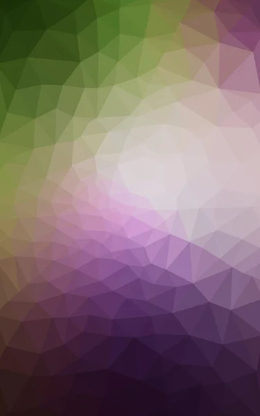 Mehrfarbiges dunkelrosa, grünes polygonales Muster, das aus Dreiecken und Farbverlauf im Origami-Stil besteht. — Stockfoto
