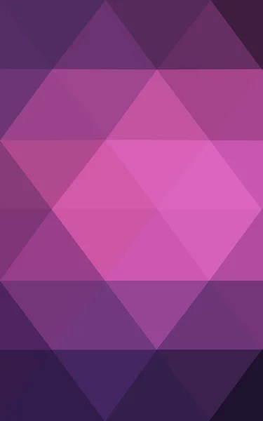 Mehrfarbiges, dunkelviolettes, rosafarbenes, polygonales Muster, das aus Dreiecken und Farbverlauf im Origami-Stil besteht. — Stockfoto
