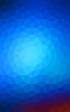 Üçgenler ve degrade origami tarzı oluşur çok renkli mavi, kırmızı kenarlı tasarım deseni.