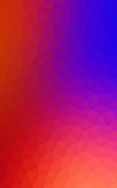 Üçgenler ve degrade origami tarzı oluşur çok renkli mavi, kırmızı kenarlı tasarım deseni.