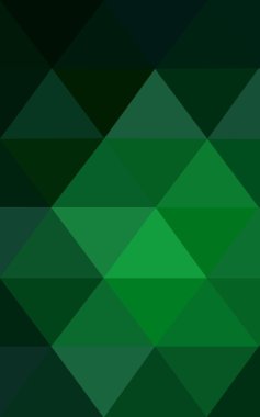 Üçgenler ve degrade origami tarzı oluşur koyu yeşil köşeli tasarım deseni.